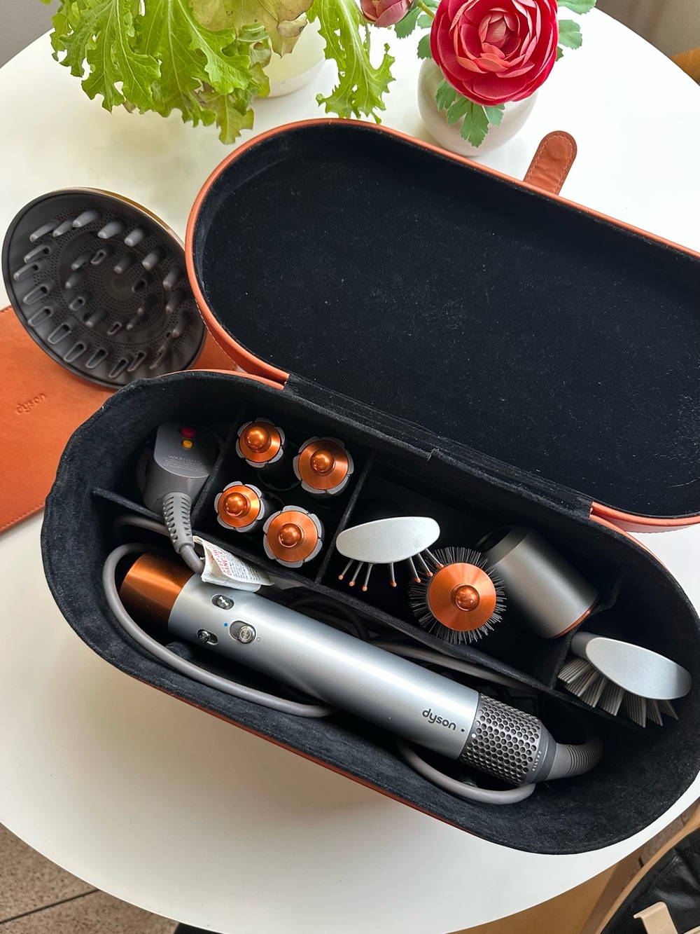 DYSON | First Gen Complete Airwrap Set EUC Silver and Copper Gold with Diffuser